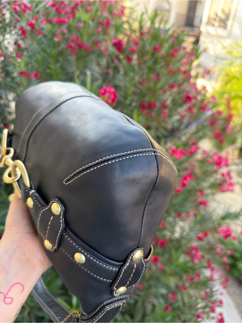 Vintage Grail: Coach Ergo Belted Hobo Bag in Black Leather (Style 11261) - Picture 11 of 12
